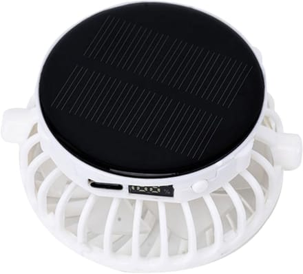 VHV - Campingventilator - campingventilator met lamp - USB oplaadbaar, stil - voor camping, tent, caravan