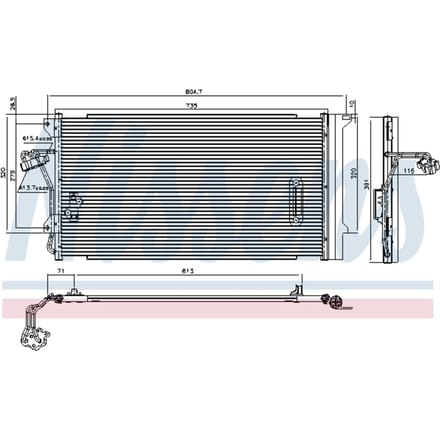 Condensator, airconditioning NISSENS 94667