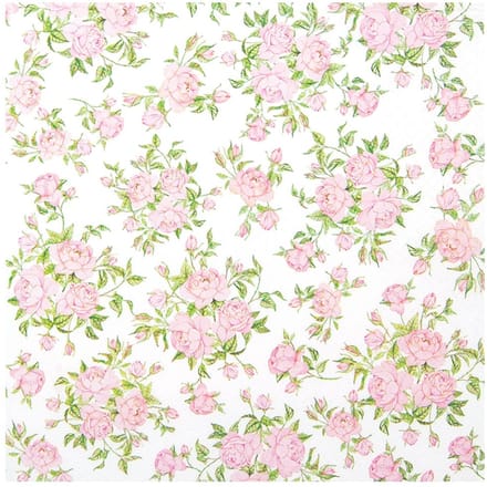 Servet "Little Roses"  - 20 stuks