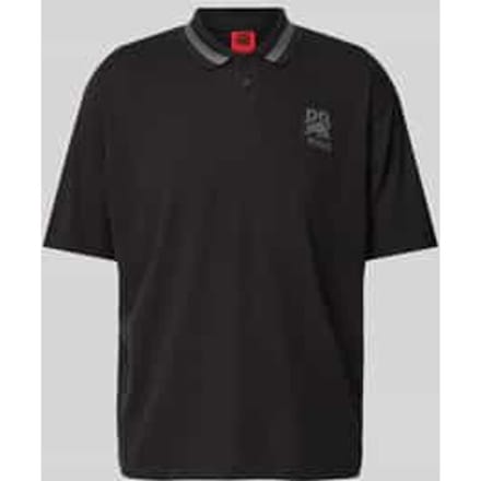 Poloshirt met labelprint, model 'Dodac'