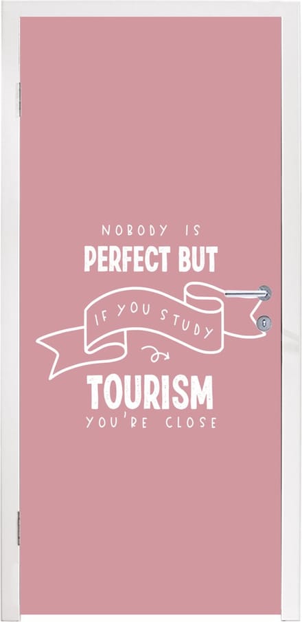 Deursticker Toerisme - Quotes - Studenten - Studie - 85x205 cm - Deurposter
