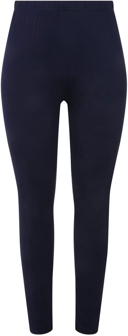 Ulla Popken - Dames - Legging kuitlang smalle pijp elastische tailleband - Nachtblauw - Maat 62+