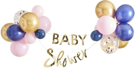 Pakket 'Baby Shower' Slingers & Ballonnen - 2 meter