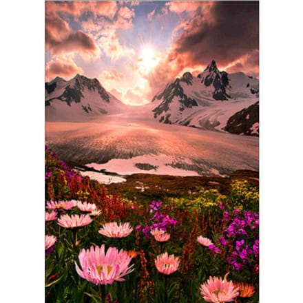 Diamant broderie paysage 5D bricolage peinture diamant rond complet 20X30CM brown