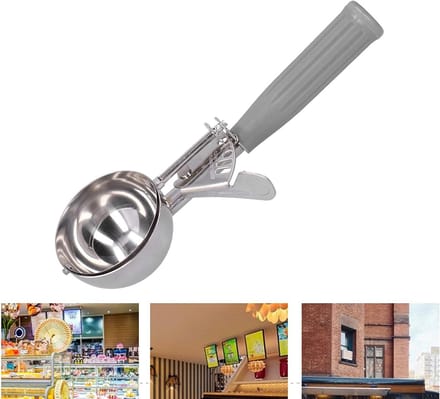 Multifunctionele RVS IJslepel en Koekjeslepel, Perfect voor IJs, Fruit en Deeg, 7CM Diameter