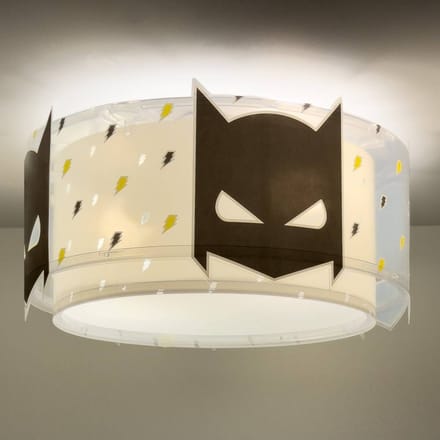 Dalber plafondlamp DARK HERO, wit/zwart, Ø 33 cm, E27