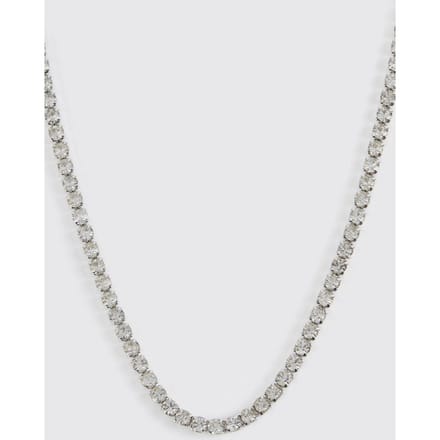 Iced Chain Necklace | Silver