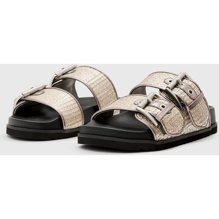 AllSaints Sian Raffia Sandal Silver Taglia: 40 | Infradito Outlet | Donna | Grigio