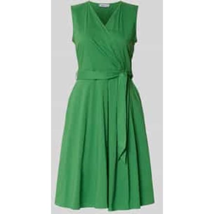 Jurk met V-hals in wikkel-look