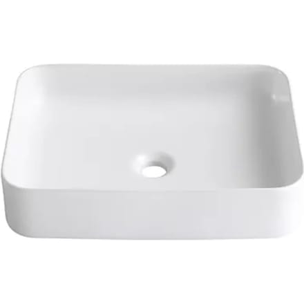 Sensea Wasbak Studio - Keramiek - Rechthoekig - Mat Wit - 50x36x12cm