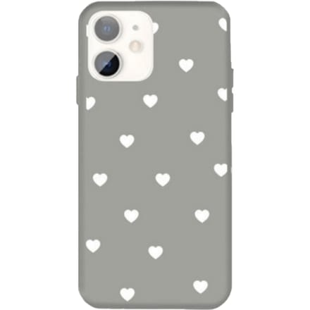 Mocaa iPhone 11 Designz Hearts Case Grijs