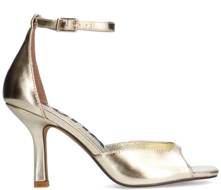 Sacha - Dames - Gouden sandalen met hak - Maat 42