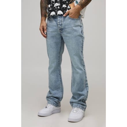 Slim Fit Uitlopende Gewassen Jeans | Light Blue | Size 36R