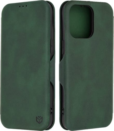 Hoesje geschikt voor Apple iPhone 15 Pro Max - Techsuit Safe+ Book Wallet Case - Donkergroen