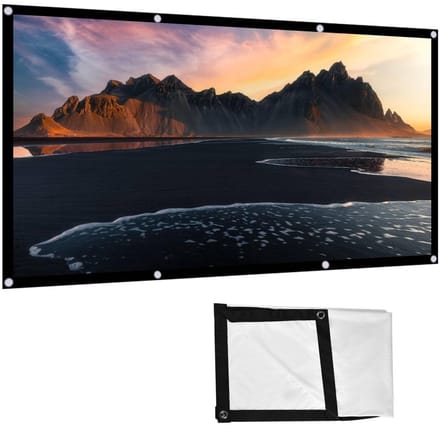 Allecto - Projectiescherm - Draagbaar - Opvouwbaar - Wit - 16:9 - Binnen Buiten - Thuisbioscoop - 120 Inch