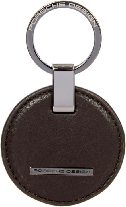 PORSCHE DESIGN Sleutelhanger Keyring Circle Dark Brown Bruine