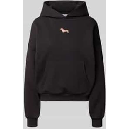 Hoodie met motiefstitching en kangoeroezak
