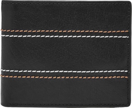 FOSSIL Portemonnee Reese Bifold With Flip ID Black Zwart