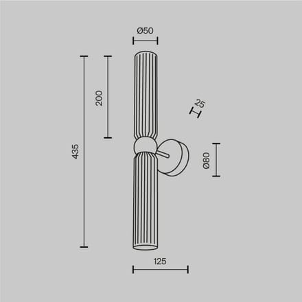 Maytoni wandlamp Antic, goud/zwart, hoogte 43,5 cm