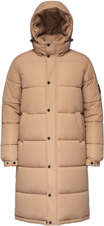OMBRE Jas - Lange Mouw - Drukknopen - Effen Beige S