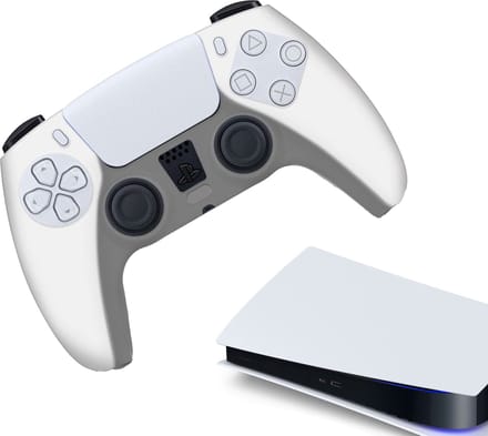Gadgetpoint - Hoesjes & Skins voor PS5, PlayStation 5 - Performance Gaming Case - Soft Grip Covers - Anti-Slip Controller Accessoires - Wit