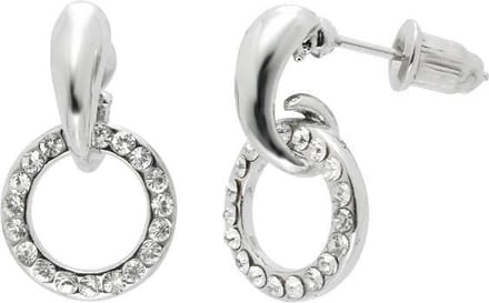 Behave - Oorstekers dames - zilverkleur - cirkelvorm - elegant - 2 cm