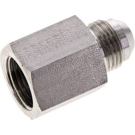 JIC Verloopnippel G1/2'' Binnendraad X UNF 3/4''-16 Buitendraad RVS 275bar