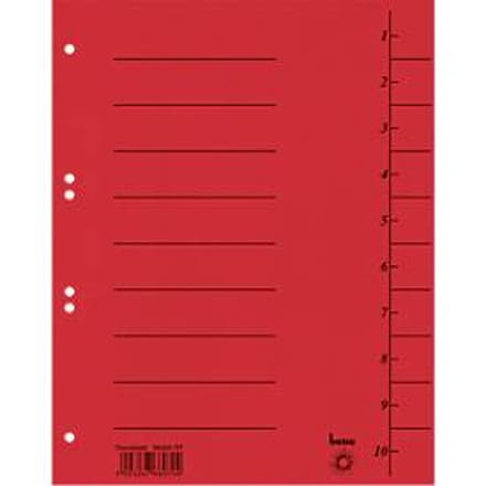 Scheidingsblad, Intensief karton, A4, rood