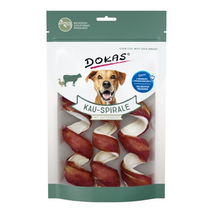 110g Dokas Kau-Spiraal Eendenborst 3 stuks Hondensnacks
