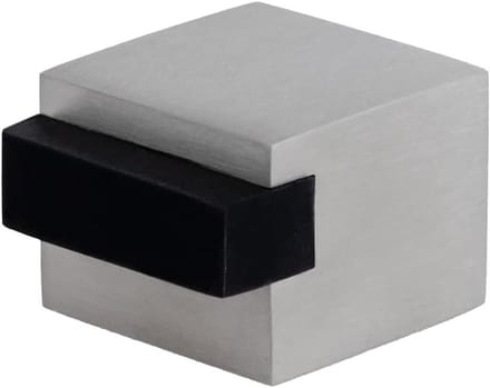 Zelfklevende Deurstopper - Deur Buffer - Muren Beschermen - Mat Roestvrij Staal - 25mm Vierkant - Zwart