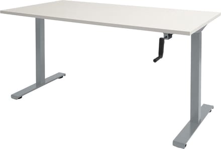 Zit Sta bureau - Slinger 180x90 krijtwit - alu frame