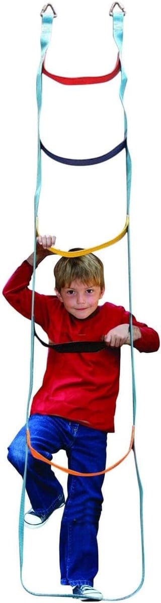 Kindertouwladder - Klimtouw - Buiten spelen - Sterk polyester materiaal - 2 meter lang - Veelkleurig