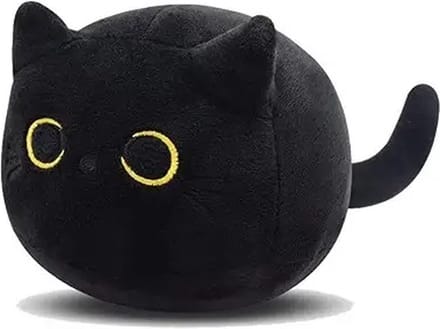 Klikkopers® - Kawaii knuffel - 22CM - Zwarte Kat Knuffel - Kawaii Knuffel Kat - Squish Knuffel