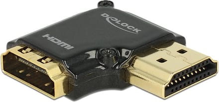 Compacte Premium HDMI adapter - 90° haaks naar links - versie 2.0 (4K 60Hz + HDR)