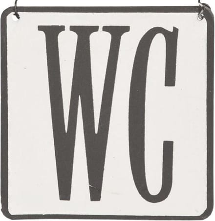 BMPdesign tekstbord: WC
