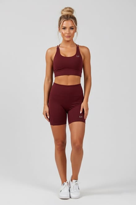La V Sportshort Bordeaux rood L (Valt klein)