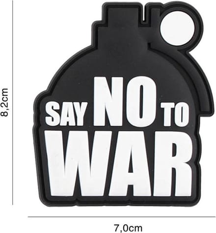 Embleem 3D PVC Say No To War