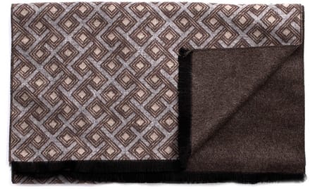 Tresanti DIONISIO Viscose scarf with geometric pattern Brown (TRSCIE208 - 400)