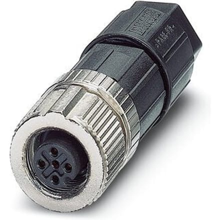 M12 4-Pin Onbeschermde Connector Met Push-Lock Veer - 1424655