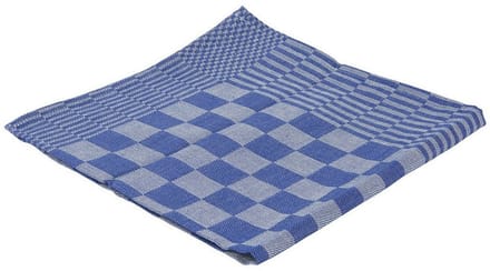 Theedoek blok 65x65cm blauw 6 stuks