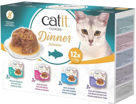 Catit catit dinner natvoer voor katten met dubbele laag mult