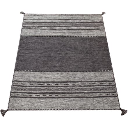 Handgeweven tapijt Kilian grijs  80x150 cm