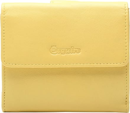 Esquire Leren Portemonnee Viktoria Little Wallet Yellow Geel