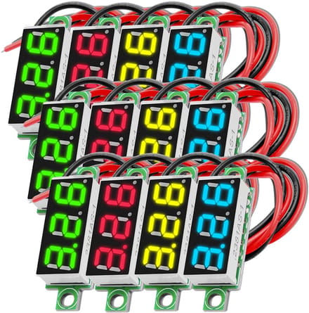 3x Digitale Voltmeter Module 0.28 inch LED Display DC 2.5V-30V Spanningsmeter voor Arduino