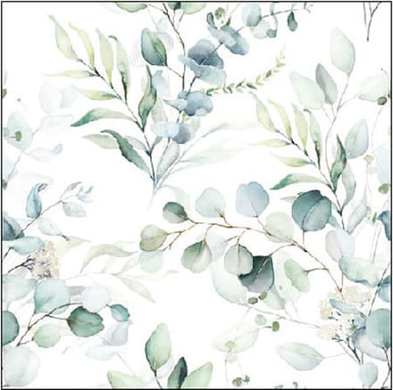 Cocktail servetten Eucalyptus all over - Ambiente - 25x25 cm