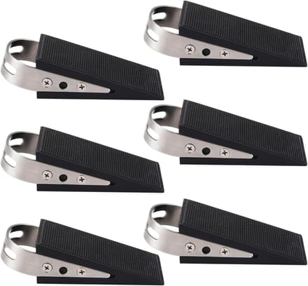 6 Stuks Antislip Deurstops met RVS Handgreep voor Deurbescherming