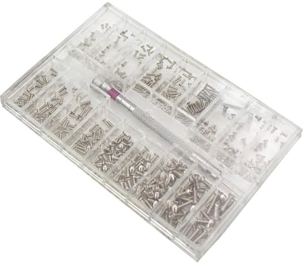 500 Stuks Micro Schroeven M1.2 M1.4 M2 Platte Kop Voor Brillen met Schroevendraaier Set en Accessoires