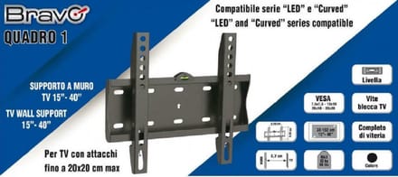 Bravo 92402632 tv-bevestiging 101,6 cm (40") Zwart