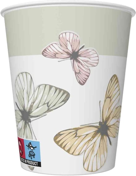 Daisy - Papieren bekers - Light Butterflies