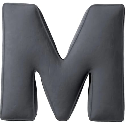 Kussen letter m Yellow Tipi Posh Velvet